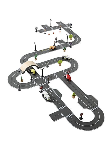vertbaudet Spielzeug-Auto Straßenset aus Holz FSC® günstig online kaufen