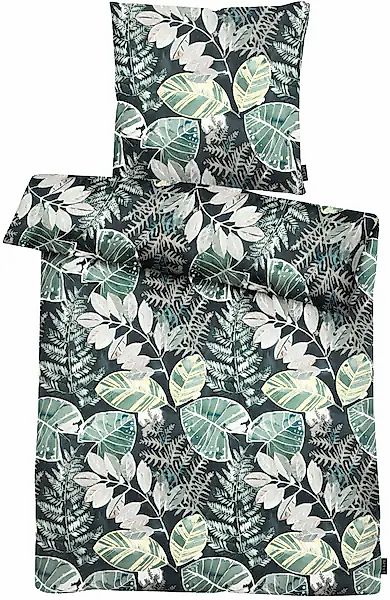 APELT Bettwäsche »Eden GOTS« 2 Stk. tlg. Blatt- Farnmotive günstig online kaufen