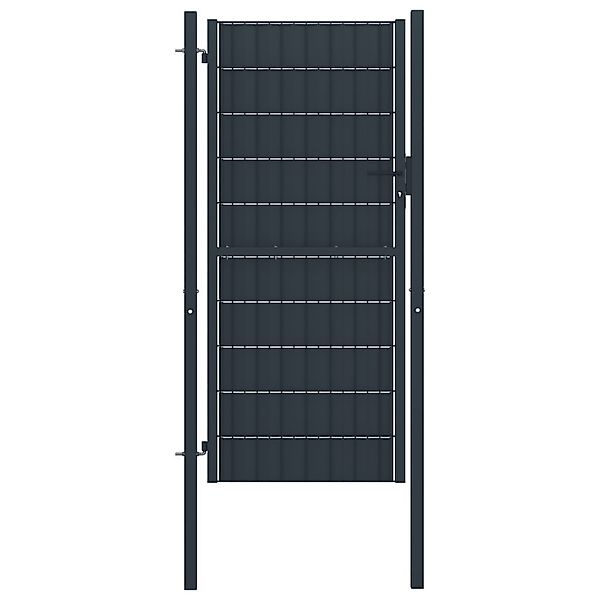 vidaXL Gartentor, Zauntor PVC und Stahl günstig online kaufen