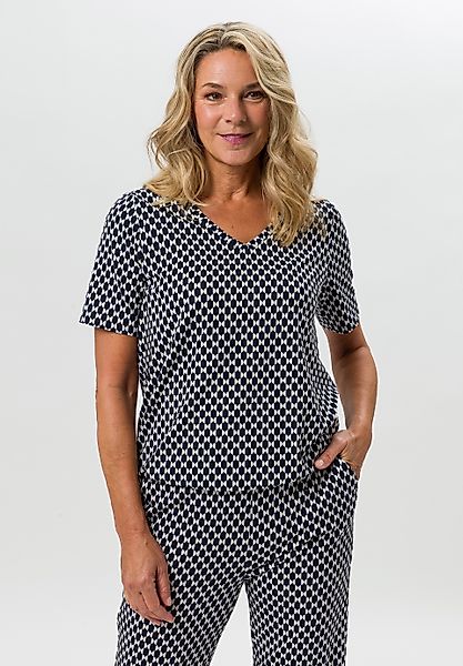 FRANK WALDER Kurzarmshirt mit graphischem Blickfangprint günstig online kaufen