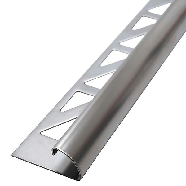 Dalsys Fliesenschiene Viertelkreis 2,5m x 8mm Edelstahl Gebürstet günstig online kaufen