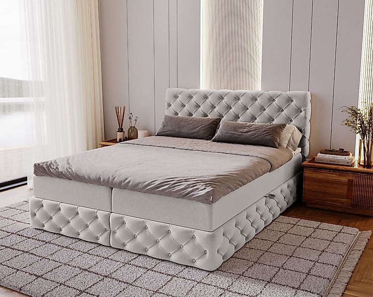 Kaiser Möbel Boxspringbett Chesterfield-Kontinentalbett Luxury Stoff Royal günstig online kaufen