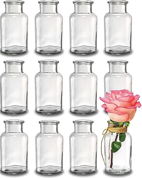 Praknu Tischvase 12 Kleine Glasvasen - günstig online kaufen