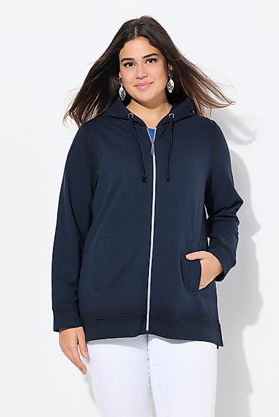 Ulla Popken Sweatjacke Hoodiejacke Spray-Effekt Kapuze günstig online kaufen