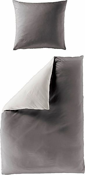 BIERBAUM Wendebettwäsche »Modern Uni in Gr. 135x200 oder 155x220 cm«, Moder günstig online kaufen