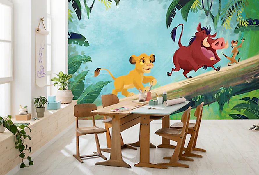 Komar Vlies Fototapete Disney The Lion King Classic Jungle Team Bunt günstig online kaufen