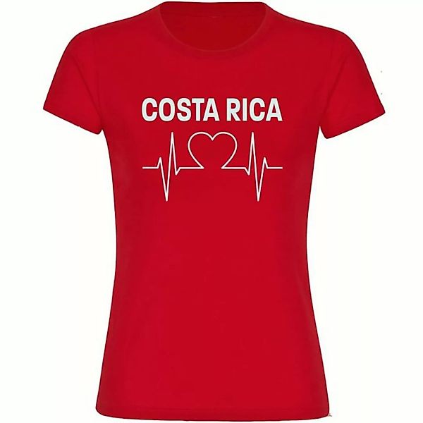 multifanshop T-Shirt Damen Costa Rica - Herzschlag - Frauen günstig online kaufen