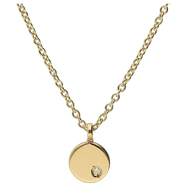 Luigi Merano Goldkette "rund mit Diamant, Gold 585" günstig online kaufen