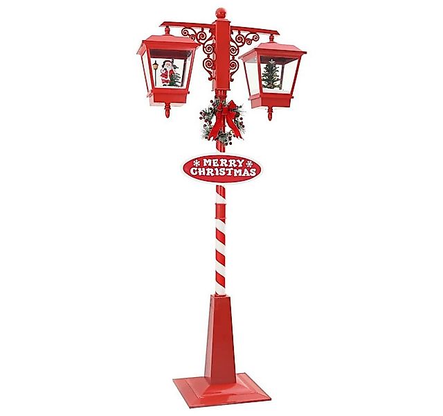 vidaXL Christbaumschmuck Weihnachtsstraßenlampe mit 2 Laternen Rot 80 x 40, günstig online kaufen