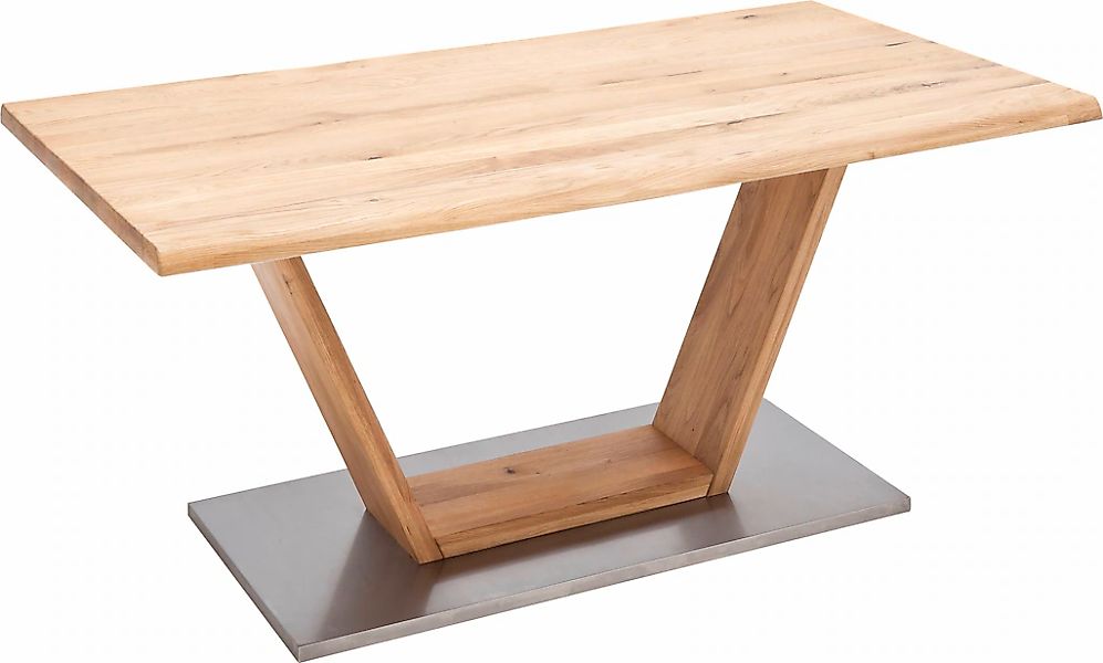 MCA furniture Esstisch "Greta", Esstisch Massivholz mit Baumkante, gerader günstig online kaufen
