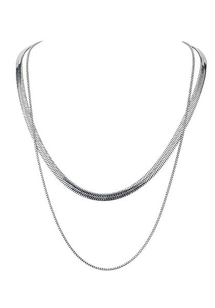 The Beauty House Edelstahlkette doppelreihige Halskette günstig online kaufen