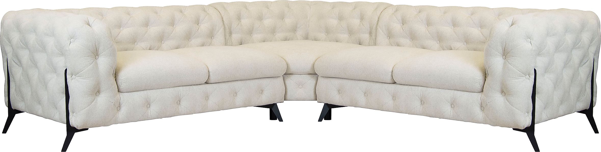 Home affaire Chesterfield-Sofa »Amaury L-Form« Chesterfield-Optik, Breite/T günstig online kaufen