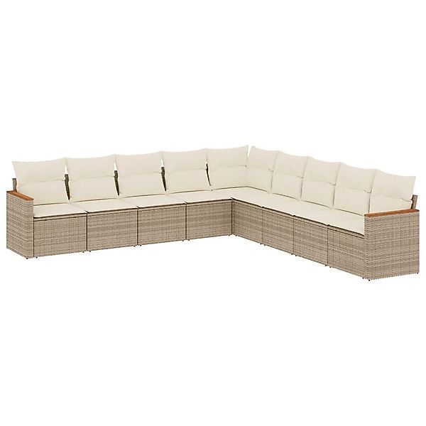 vidaXL Gartenlounge-Set 9-tlg. Garten-Sofagarnitur mit Kissen günstig online kaufen