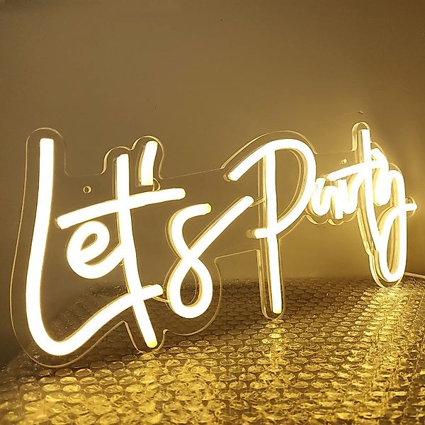 MUPOO LED Dekolicht Neon Schild Let's günstig online kaufen