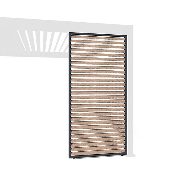 Weide Pavillonseitenteil Holzoptik Lamellenwand für Pergola günstig online kaufen