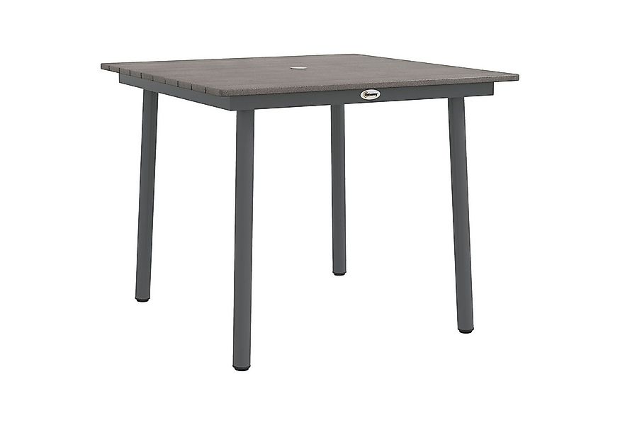 Outsunny Gartentisch für 4 Personen, mit Schirmloch (Esstisch, 1-St., Terra günstig online kaufen