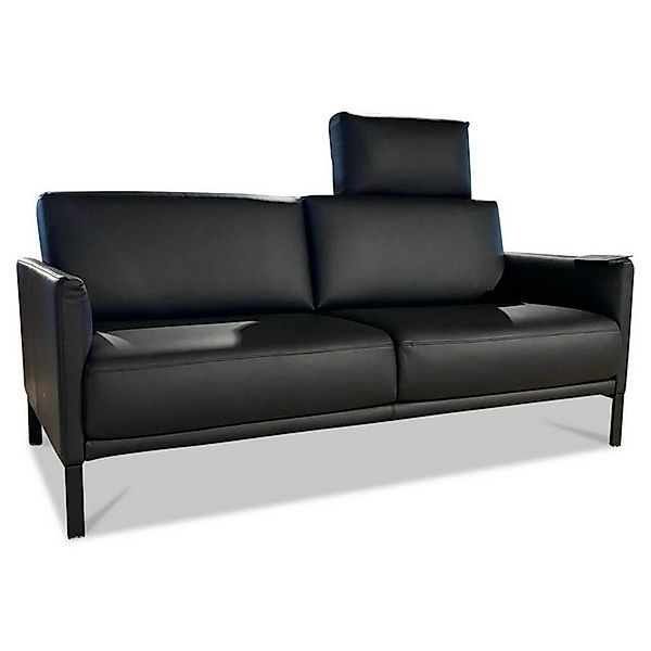 Rolf Benz 2-Sitzer Rolf Benz Sofa Cara Leder 38.110 Schwarz Spange Stahl Sc günstig online kaufen
