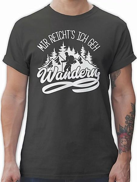 Shirtracer T-Shirt Mir reicht's ich geh wandern - mit Bergen - weiß Sprüche günstig online kaufen