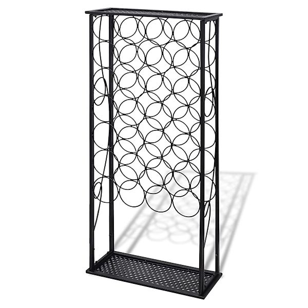 VidaXL Flaschenregal für 28 Flaschen Metall 47,5 x 21 x 100 cm günstig online kaufen