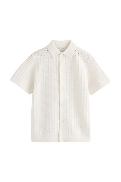 Next Polokragenpullover Strick-Poloshirt mit Knopfleiste Baumwolle günstig online kaufen