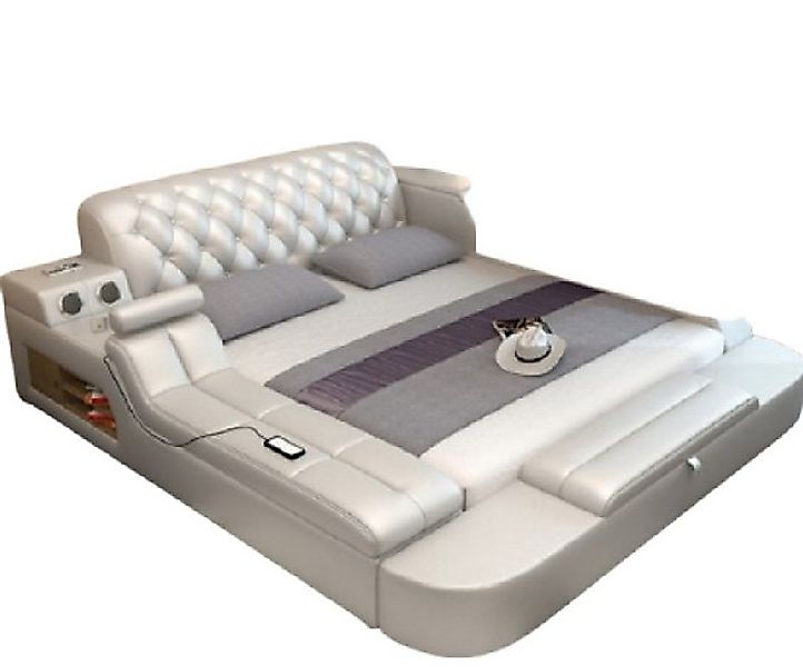 Xlmoebel Bett Großes Designbett aus Leder mit Hotel-Polsterung und 180x200 günstig online kaufen
