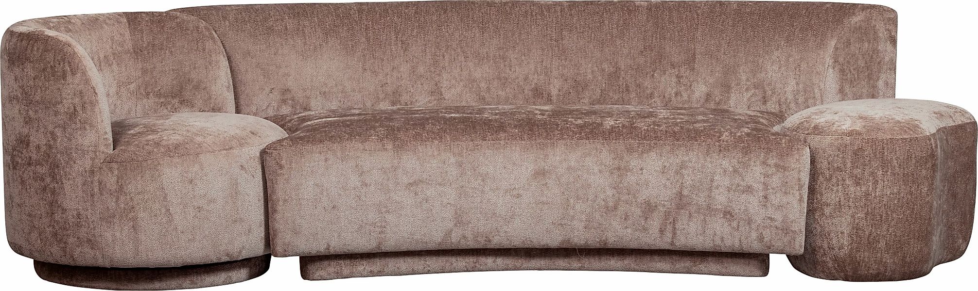 WOOOD Loungesofa "Combi-Popular: Bank + Sessel + Pouf", Mit grobem Chenille günstig online kaufen