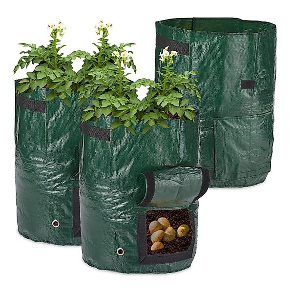 relaxdays Pflanzkübel Kartoffel Pflanzsack 3er Set günstig online kaufen