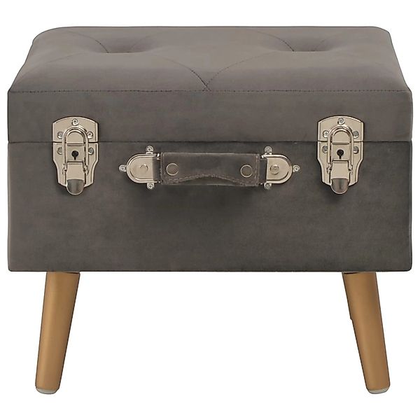 vidaXL Hocker mit Stauraum 40 cm Grau Samt günstig online kaufen