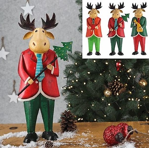 Deko-Figur 1 Stück ca. 12x36x7 cm ELCH Eisen handbemalt 3 Sorten unsortiert günstig online kaufen