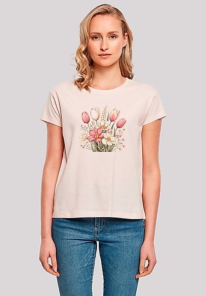 F4NT4STIC T-Shirt Rosa weißer Frühlingsblumenstrauß Premium Qualität günstig online kaufen