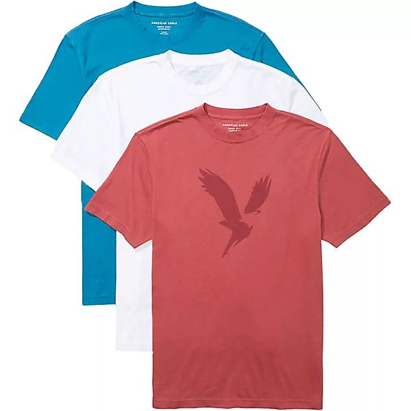 American Eagle Graphic Kurzärmeliges T-shirt 3 Pack M Multicolour günstig online kaufen