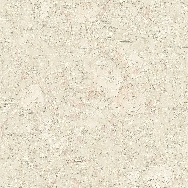 Tadessi Tapete Blumen Pino M1 No 2929 Vliestapete Grau Creme Vintage Floral günstig online kaufen