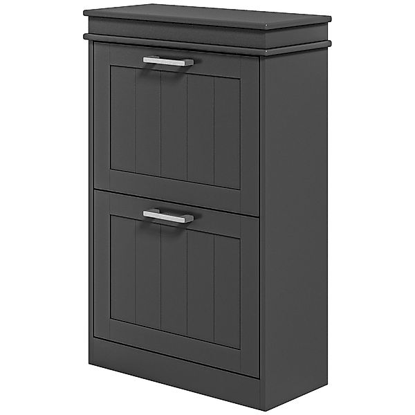 HOMCOM Schuhschrank, Schrank, 2 Klapptüren, verstellbare Regale, für Eingan günstig online kaufen
