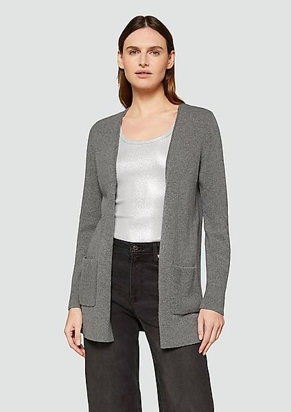 s.Oliver Cardigan Strickjacke Lange Strickjacke mit Rippbündchen günstig online kaufen