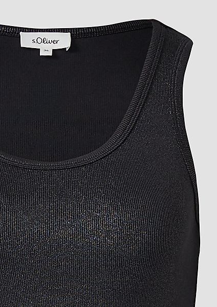 s.Oliver Shirttop Geripptes Tank-Top mit glitzerndem günstig online kaufen