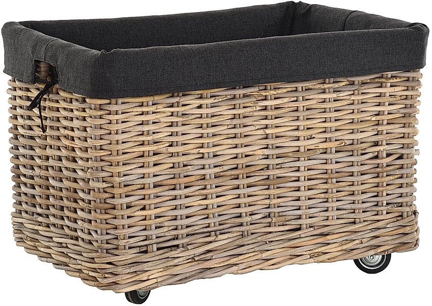 Krines Home Kaminholzkorb Großer Rollkorb Holzwagen günstig online kaufen