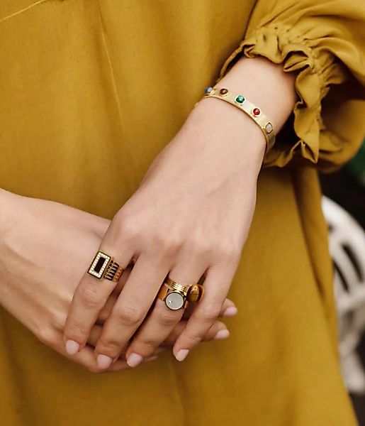 Zag Bijoux Ring Carli blau/gold Zirkoniensteine günstig online kaufen
