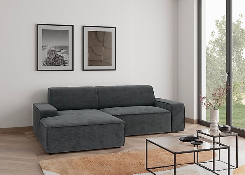 TRENDMANUFAKTUR Ecksofa »Graz, wahlweise mit Sitzvorschub und Bettkasten, L günstig online kaufen