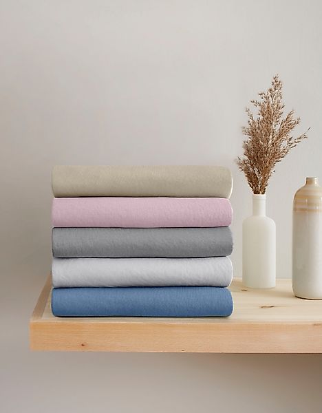 OTTO products Spannbettlaken »Jannis Bettlaken«, 97% Baumwolle, für Boxspri günstig online kaufen