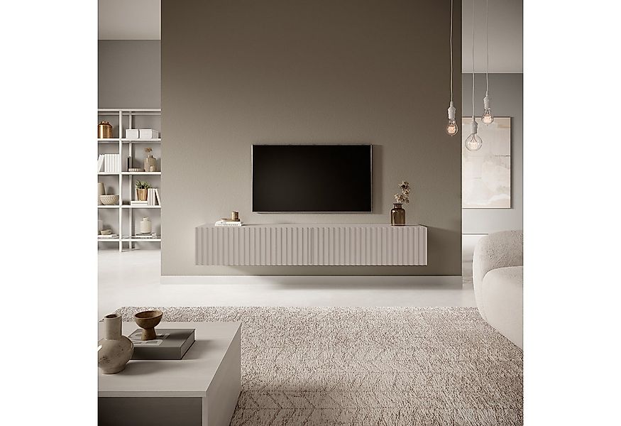 Selsey TV-Schrank TELIRE Hängend mit 2 grifflosen Lamellenfronten, 175 cm günstig online kaufen