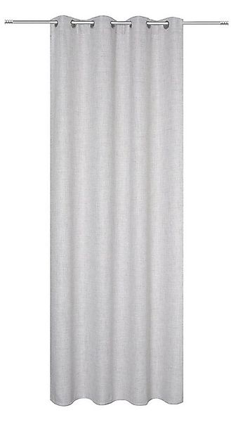 Clever-Kauf-24 Vorhang Ösenschal Leinen, grau, blickdicht, BxH 140x245cm, Ö günstig online kaufen
