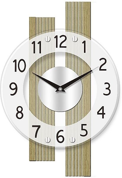 AMS Funkwanduhr F5875 (Quarzuhr,Holz,Wohnzimmer,Esszimmer,Küche,Made in Ger günstig online kaufen