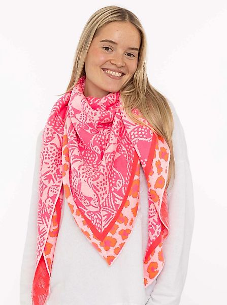 Zwillingsherz Dreieckstuch ""Angry Leo"" Leopardmuster, Strick, wärmend günstig online kaufen