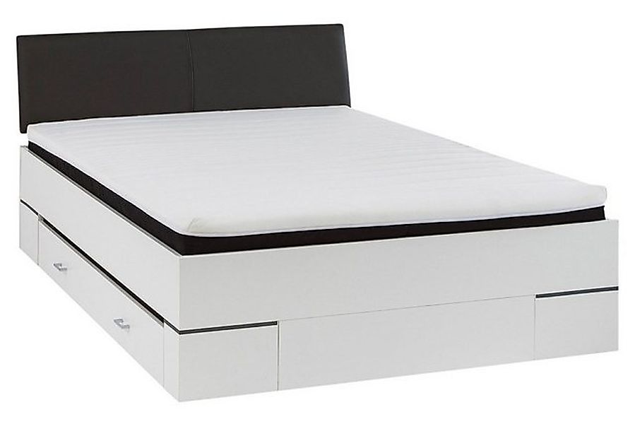 Pol-Power Polsterbett LENA, 140 x 200 cm, Anthrazit, Weiß., mit Rolllattenr günstig online kaufen