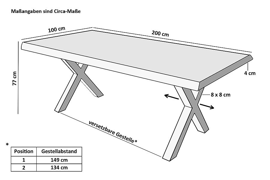 SAM® Esstisch Joel, Holz Grau-Optik, verschiedene günstig online kaufen