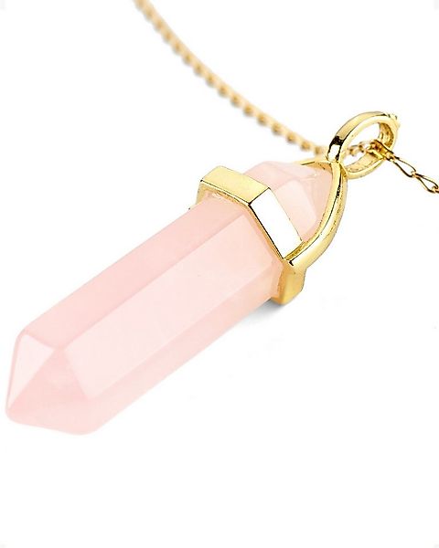 LAVISA Kette mit Anhänger Edelstein Halskette Obelisk gold Naturstein Krist günstig online kaufen