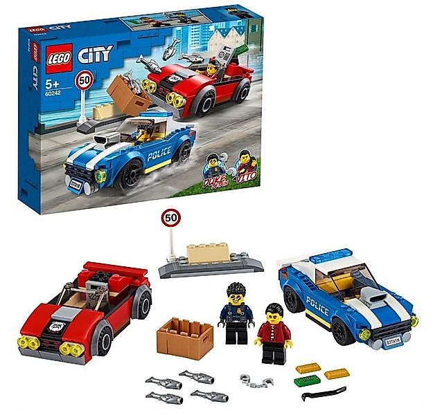 LEGO® Polizei Verfolgungsjagd LEGO ® City Bausatz 60242 Spielbausteine günstig online kaufen