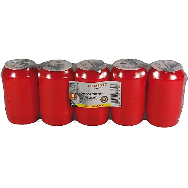 Bolsius Grabkerze Bolsius Kompolicht Nr.3 rot Allwetter 5,7 x 9,4 cm günstig online kaufen