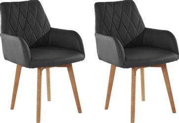 Home affaire Esszimmerstuhl "Brest" (Set) 2 Stk. Leder Armlehnstuhl in Lede günstig online kaufen