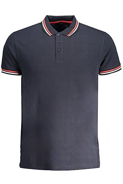 Cavalli Class Poloshirt Elegantes Herren Poloshirt Blau mit Kontrastdetails günstig online kaufen